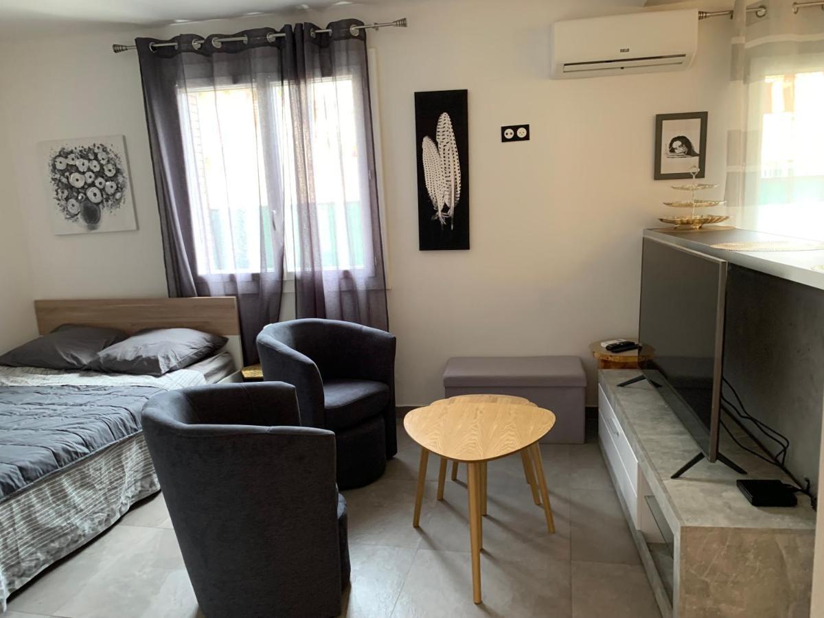 Grand Studio Tres Agreable Avec Bar, Cuisine Et Terrasse Cagnes-sur-Mer Exterior foto